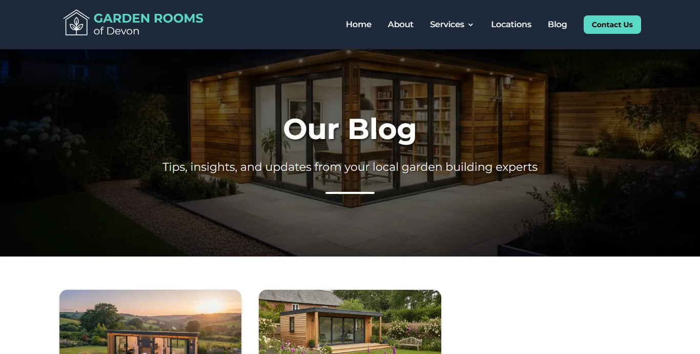 The Garden Rooms of Devon website