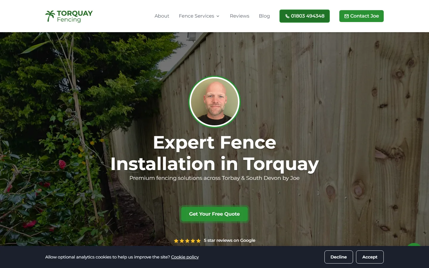 The Torquay Fencing website